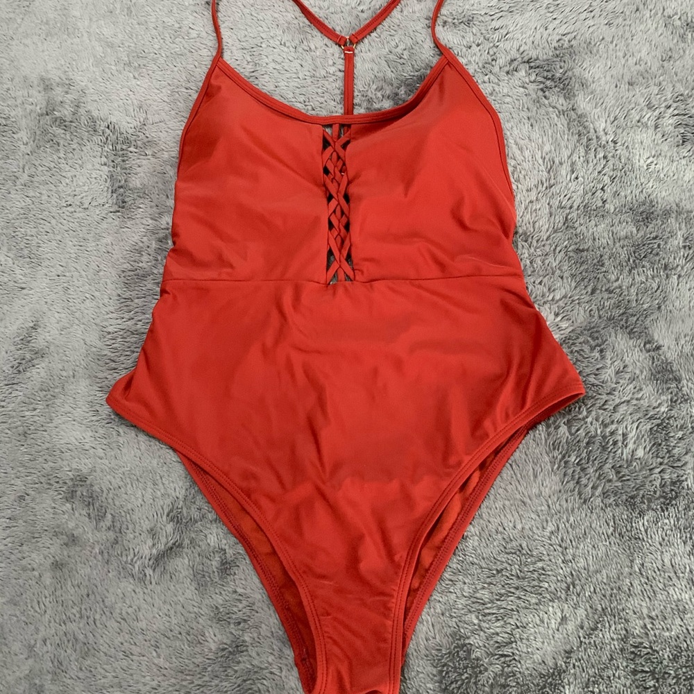 Burnt Orange One-Piece Swimsuit